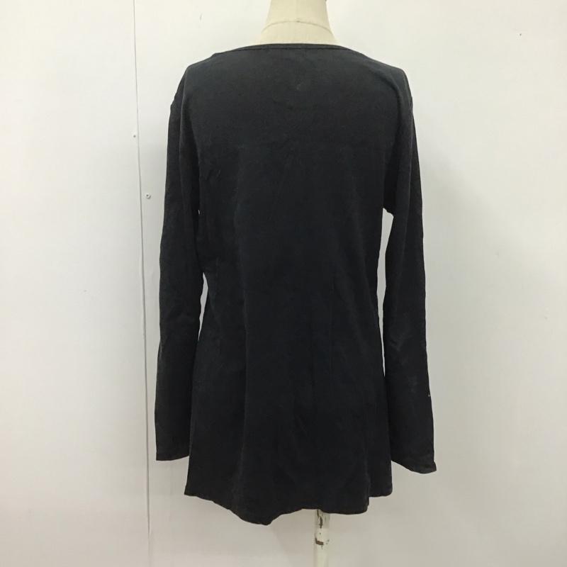 バーバリーロンドン Burberry London カットソー 長袖 FA082-928-09 クルーネック 2 プリント 黒 / ブラック /  レディース USED 古着 中古 10108342