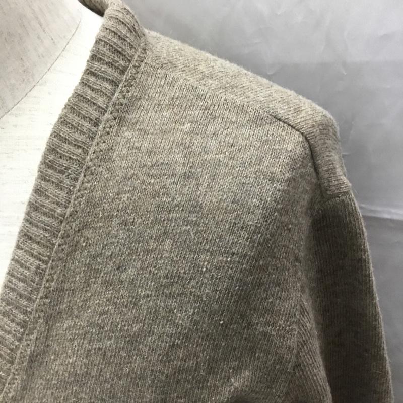 アーバンリサーチドアーズ URBAN RESEARCH DOORS カーディガン 長袖 長袖ニットカーディガン リブニットカーディガン 前ボタン M 無地 茶 / ブラウン / レディース USED 古着 中古 10108714