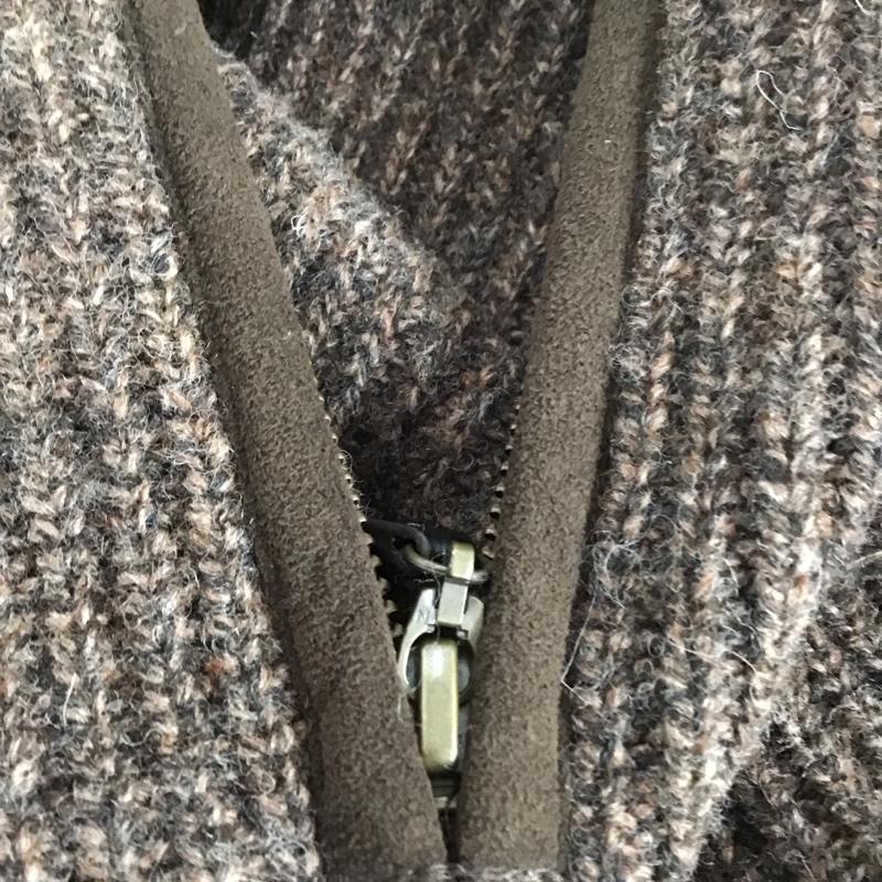 エルエルビーン L.L.Bean ニット、セーター 長袖 長袖ニット 長袖カットソー リブニット セーター ジップアップネック S 無地 茶 / ブラウン / メンズ USED 古着 中古 10111270
