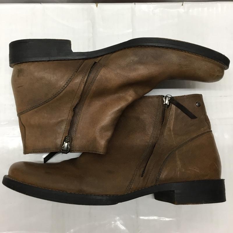 ディーゼル DIESEL ブーツ ショートブーツ 44 ファスナー 無地 茶 / ブラウン / メンズ USED 古着 中古 10110510