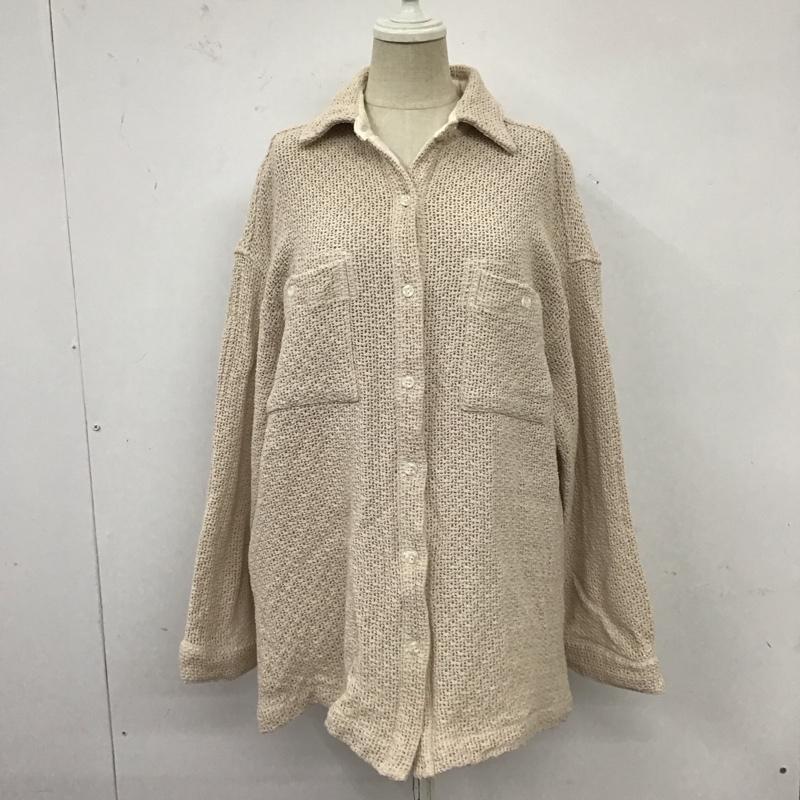 マウジー MOUSSY シャツ、ブラウス 長袖 010DS330-0550 MESH SHIRTS JACKET メッシュ FREE 無地 アイボリー / アイボリー / レディース USED 古着 中古 10120235