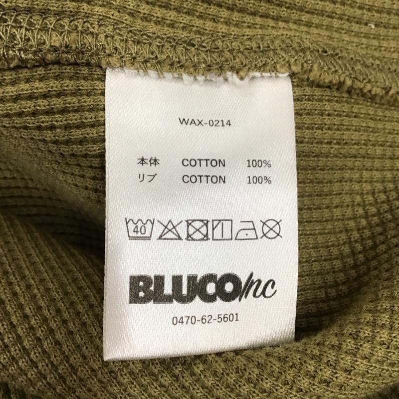 ブルコ BLUCO カットソー 長袖 長袖カットソー ロングスリーブカットソー クルーネックカットソー L 無地 カーキ / カーキ /  メンズ USED 古着 中古 10110981