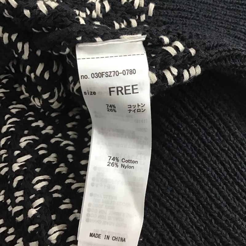 スライ SLY ベスト ベスト 030FSZ70-0780 TAPE YARN KNIT VEST FREE 黒 / ブラック / X 白 / ホワイト / レディース USED 古着 中古 10140501