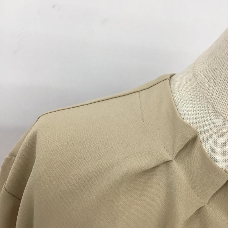 オペークドットクリップ OPAQUE.CLIP シャツ、ブラウス 長袖 長袖シャツ ノーカラーシャツ 長袖カットソー L 無地 ベージュ / ベージュ / レディース USED 古着 中古 10114330
