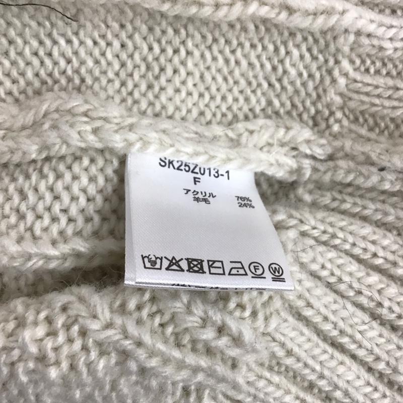 ナチュラルバイクリップ natural by clip ニット、セーター 長袖 FREE 無地 アイボリー / アイボリー / レディース USED 古着 中古 10150051