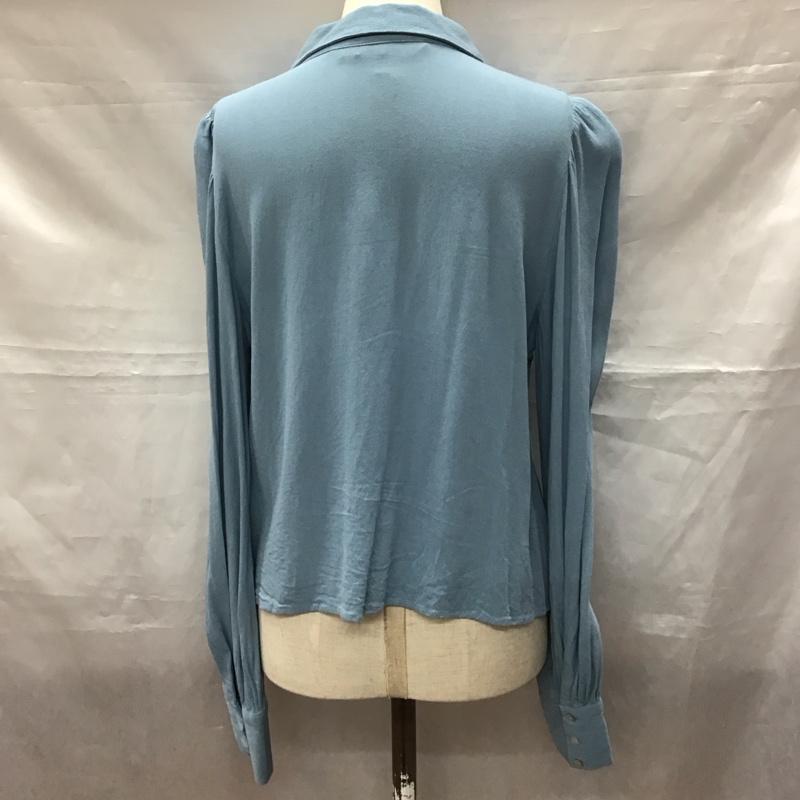 ザラ ZARA シャツ、ブラウス 長袖 長袖シャツ カラーシャツ カジュアルシャツ M 無地 水色 / ライトブルー / レディース USED 古着 中古 10116737
