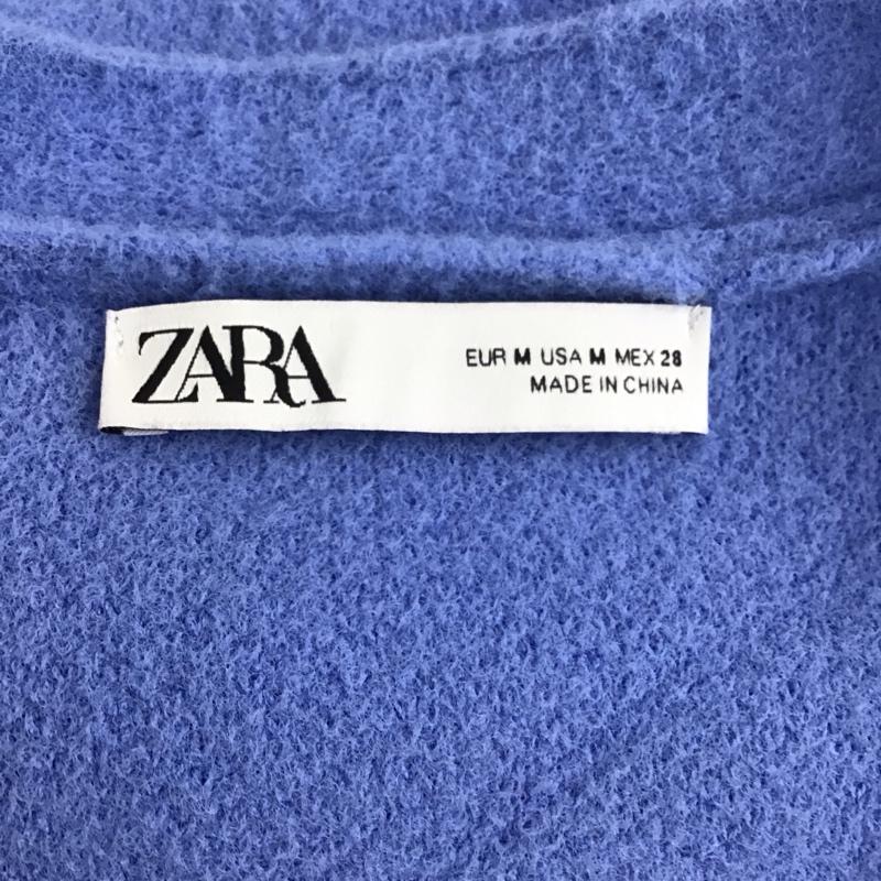 ザラ ZARA ベスト ベスト ニットベスト ノースリーブニット Vネック M 無地 青 / ブルー / レディース USED 古着 中古 10124753