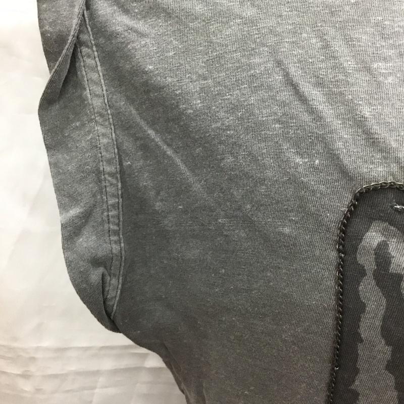 ディーゼル DIESEL Tシャツ 半袖 クルーネック XS アニマル柄 チャコールグレー / チャコールグレー / レディース USED 古着 中古 10112267