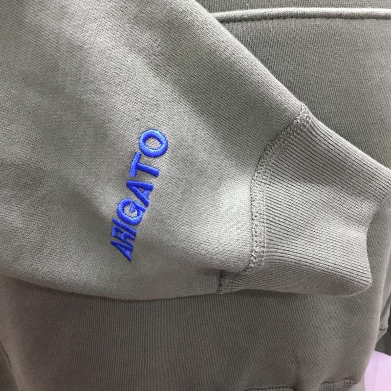 サプール SAPEur パーカー 長袖 長袖パーカー フード付きパーカー 刺繍スウェット トレーナー M ロゴ、文字 カーキ / カーキ / メンズ USED 古着 中古 10109295