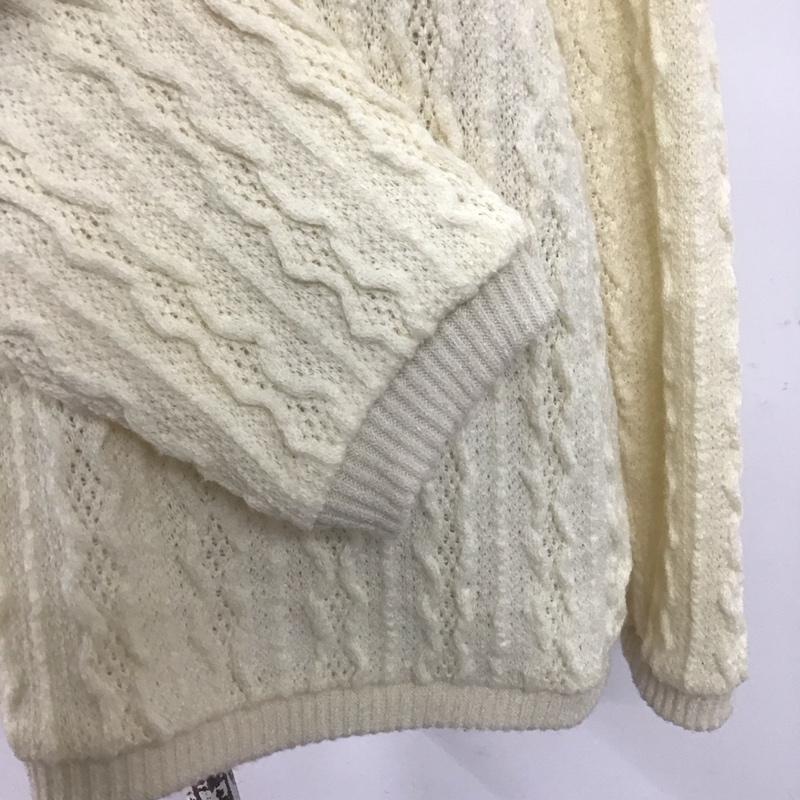アクシーズファム axes femme ニット、セーター 長袖 長袖ニットカットソー ニット セーター クルーネックニット M 無地 白 / ホワイト / レディース USED 古着 中古 10107708