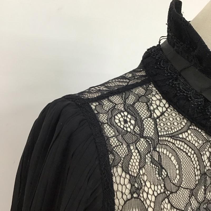 デュラス DURAS カットソー 長袖 長袖シャツ 長袖カットソー フレアシャツ FREE 花柄 黒 / ブラック / レディース USED 古着 中古 10117486
