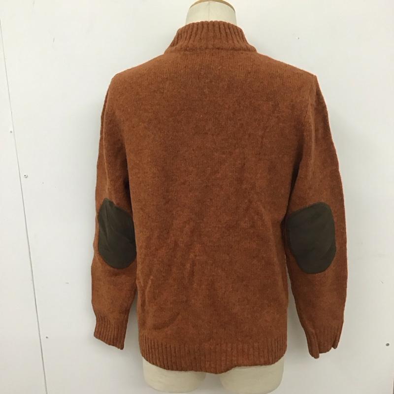 エルエルビーン L.L.Bean ニット、セーター 長袖 285327 ハーフジップ エルボーパッチ S 無地 橙 / オレンジ / メンズ USED 古着 中古 10111250