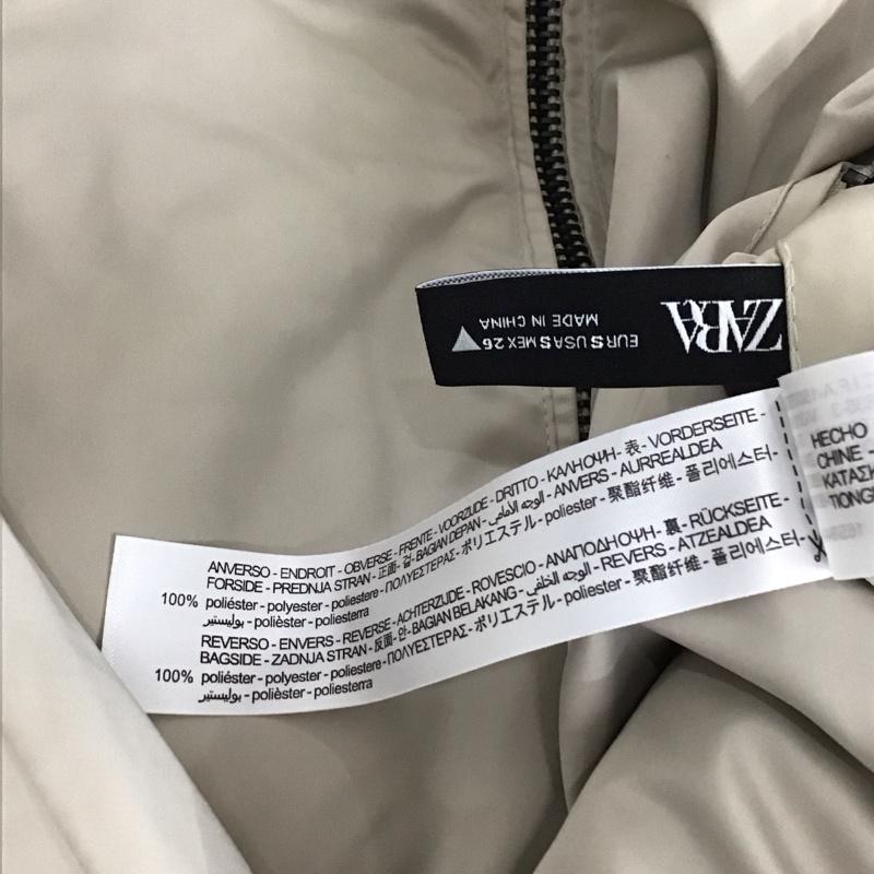 ザラ ZARA ジャケット、上着 ジャンパー、ブルゾン 4341 925 806 ボアジャケット リバーシブル クロップド丈 S 無地 ベージュ / ベージュ / レディース USED 古着 中古 10133562