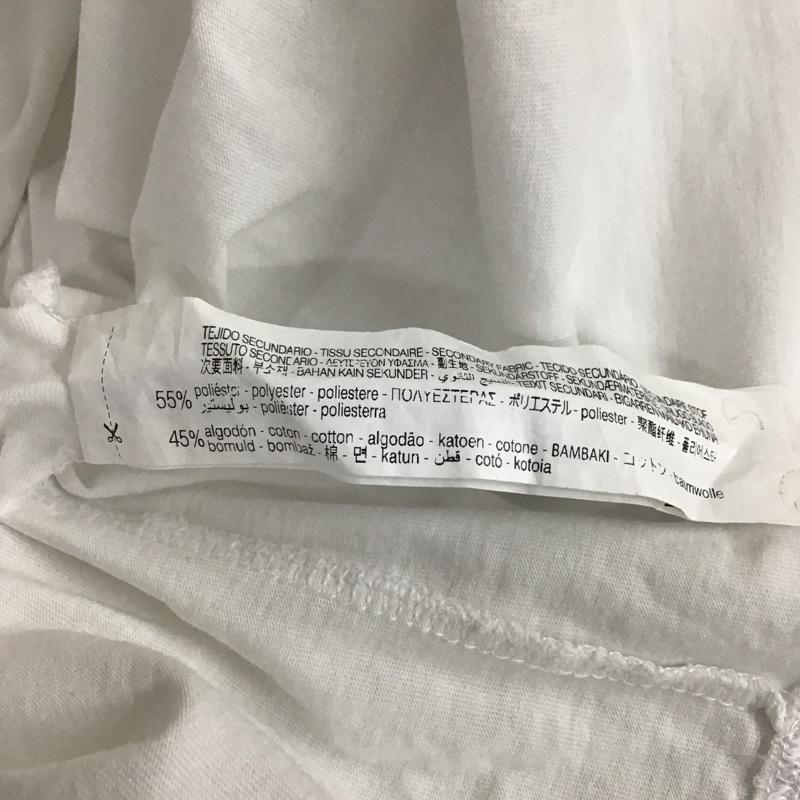 ザラ ZARA カットソー 半袖 5644 120 250 パフスリーブ L 無地 白 / ホワイト /  レディース USED 古着 中古 10114099
