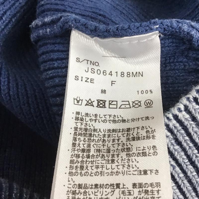 ジーナシス JEANASIS ニット、セーター 長袖 JS064188MN ショート丈 クロップド丈 FREE 無地 紺 / ネイビー /  レディース USED 古着 中古 10107067