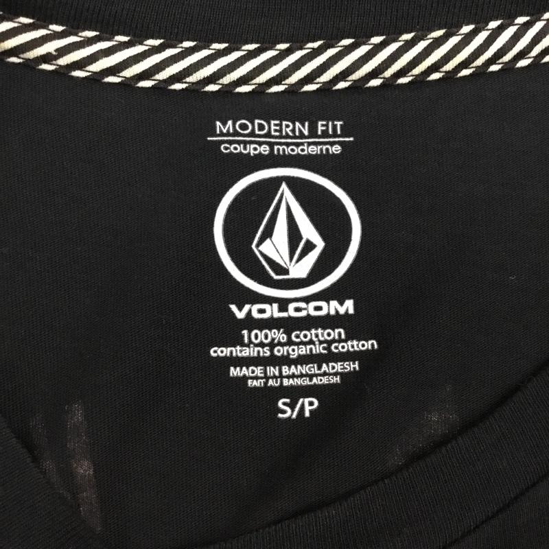 ボルコム VOLCOM Tシャツ 半袖 半袖カットソー プリントTシャツ クルーネックカットソー S プリント 黒 / ブラック / メンズ USED 古着 中古 10106427