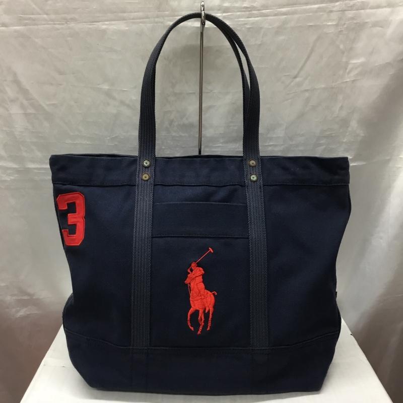 ポロバイラルフローレン Polo by RALPH LAUREN トートバッグ トートバッグ ビッグポニー 刺繍 紺 / ネイビー / メンズ USED 古着 中古 10119571