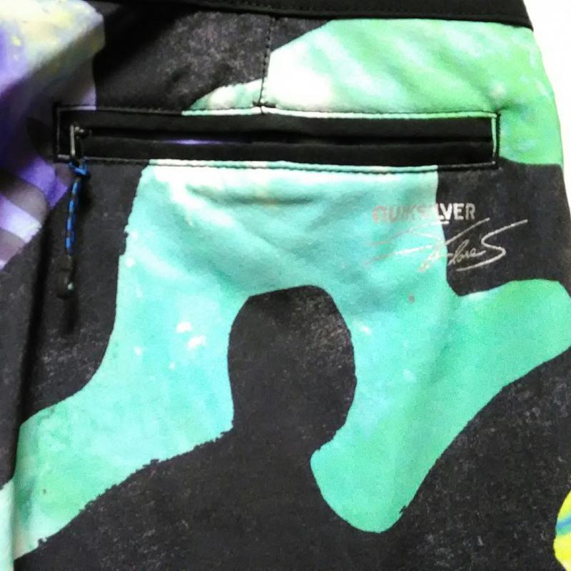 クイックシルバー Quiksilver パンツ ショートパンツ 30インチ 無地 X 総柄 黒 / ブラック / X 桃 / ピンク / X 青 / ブルー / X 黄 / イエロー / メンズ USED 古着 中古 10011879