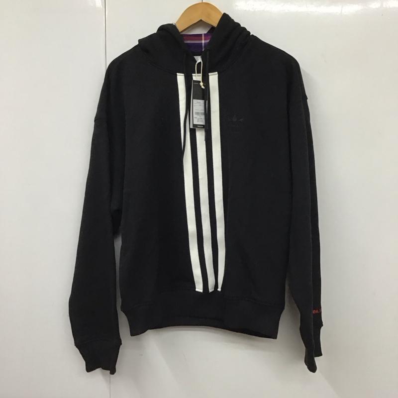 アディダス adidas パーカー 長袖 jg1337 コーンフーディ 長袖パーカー プルオーバー Korn L ロゴ、文字 黒 / ブラック / メンズ USED 古着 中古 10130699