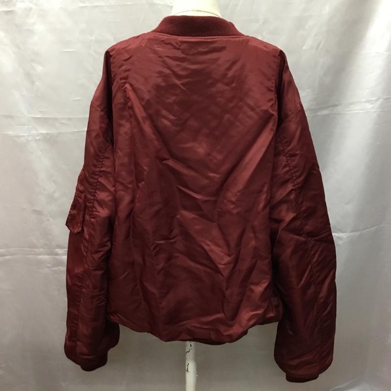 マウジー MOUSSY ジャケット、上着 ジャンパー、ブルゾン 010AAH30-5690 OVERSIZED BOMBER JACKET MA-1 FREE 無地 えんじ / ワインレッド / レディース USED 古着 中古 10107319