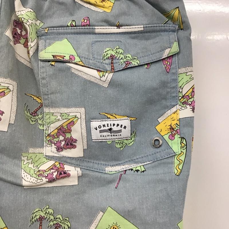 ボンジッパー VONZIPPER パンツ ショートパンツ ショートパンツ ハーフパンツ カジュアルパンツ 30インチ プリント マルチカラー / マルチカラー / メンズ USED 古着 中古 10131400