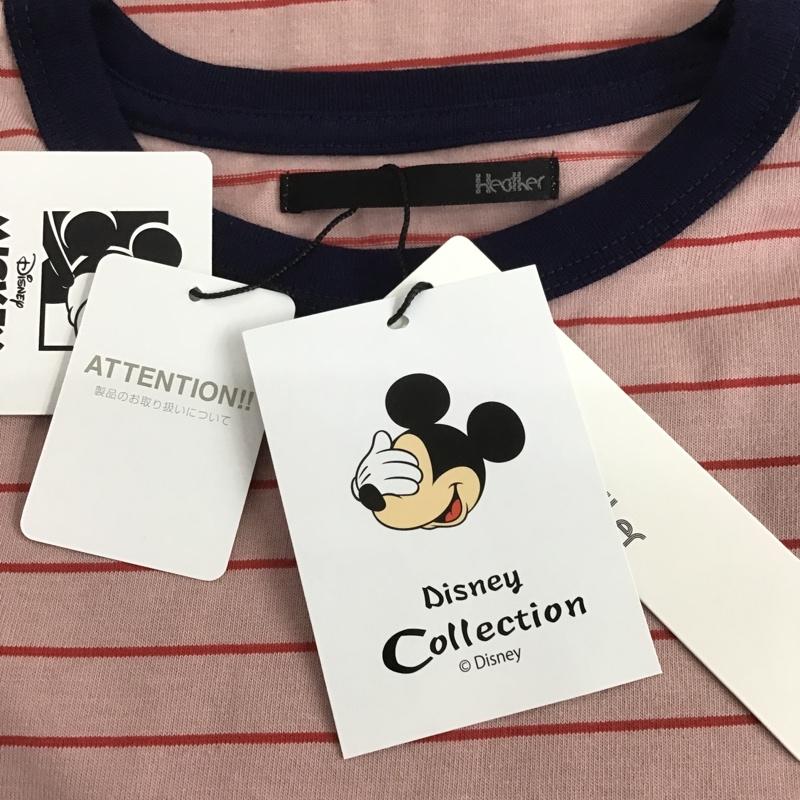 ヘザー Heather Tシャツ 半袖 ディズニー ミッキー タグ FREE ボーダー柄 マルチカラー / マルチカラー / レディース USED 古着 中古 10106100