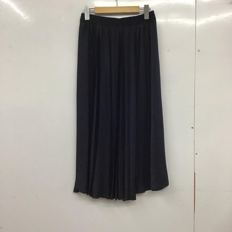 セオリーリュクス theory luxe スカート ロングスカート 03-8307310-890-038 プリーツスカート 38 無地 紺 / ネイビー / レディース USED 古着 中古 10133747