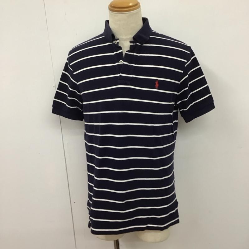 ポロバイラルフローレン Polo by RALPH LAUREN ポロシャツ 半袖 L ボーダー柄 紺 / ネイビー / メンズ USED 古着 中古 10128257