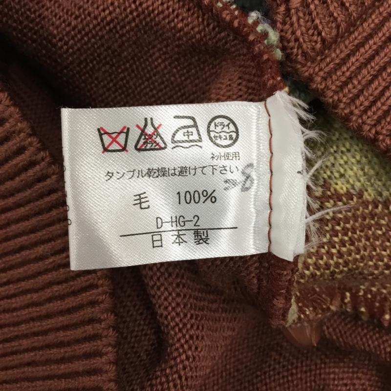ダックス DAKS ベスト ベスト ゴルフ 前開き Vネック M アーガイル柄 茶 / ブラウン / メンズ USED 古着 中古 10117806