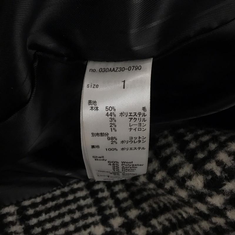スライ SLY コート コート一般 030aaz30-0790 ロングコート アウター チェスターコート 1 チェック 白 / ホワイト / X 黒 / ブラック / レディース USED 古着 中古 10123744