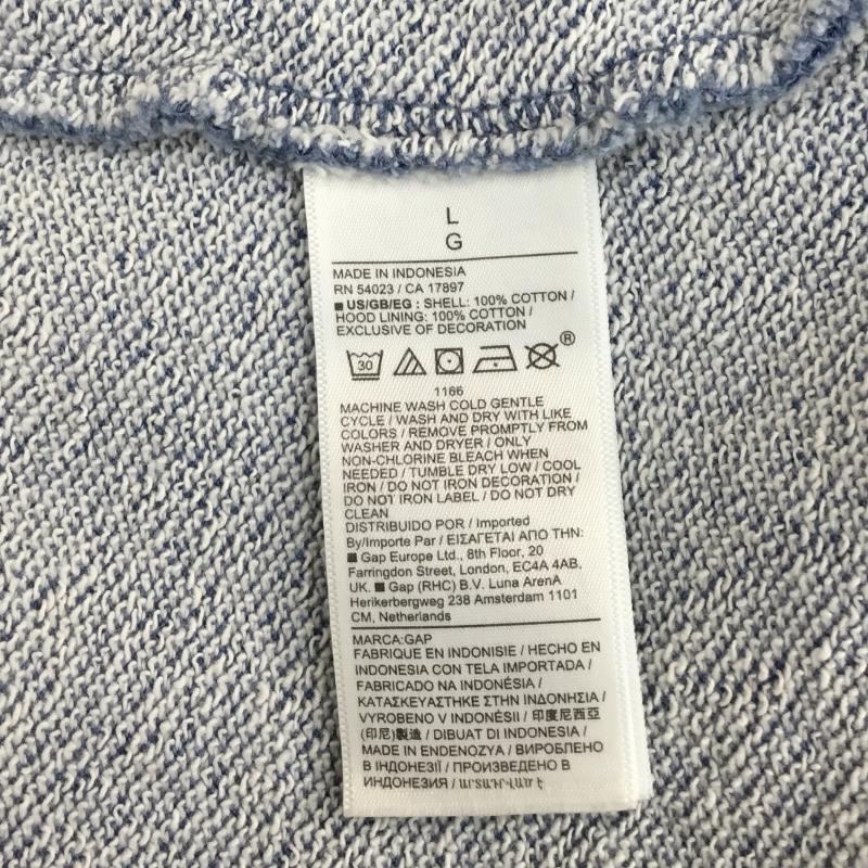 ギャップ GAP パーカー 長袖 GAP パーカー S/440465-00 L ロゴ、文字 インディゴ / インディゴ / メンズ USED 古着 中古 10128211