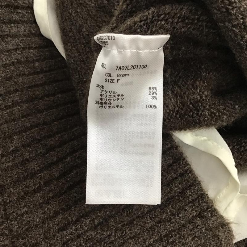 イェッカヴェッカ YECCA VECCA ニット、セーター 長袖 FREE 無地 茶 / ブラウン / レディース USED 古着 中古 10139529
