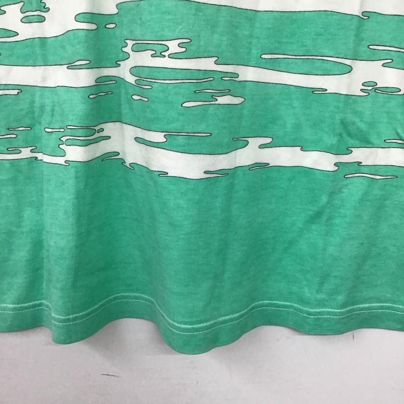 グッチ GUCCI Tシャツ 半袖 クルーネック S ロゴ、文字 白 / ホワイト / X 緑 / グリーン / レディース USED 古着 中古 10139153