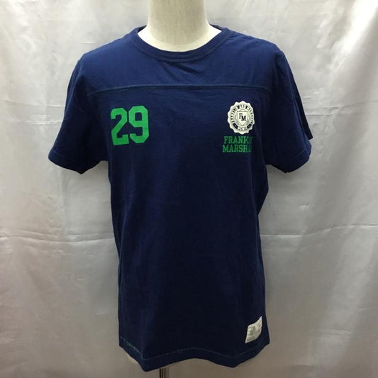 フランクリンマーシャル FRANKLIN&MARSHALL Tシャツ 半袖 半袖カットソー プリントTシャツ クルーネックカットソー L プリント 紺 / ネイビー /  メンズ USED 古着 中古 10108523