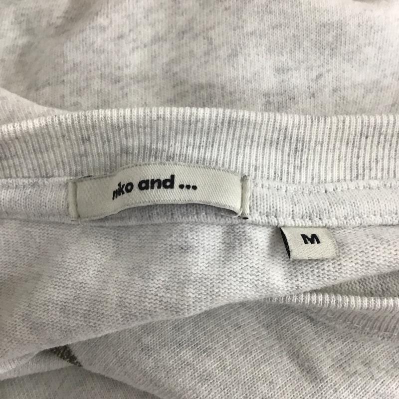 ニコアンド niko and... トレーナー 長袖 NKN26604AD ロンT カットソー M ロゴ、文字 灰 / グレー / レディース USED 古着 中古 10109072