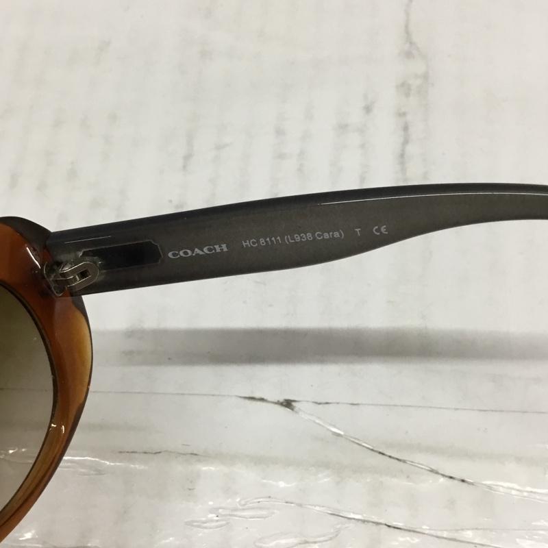 コーチ COACH めがね・サングラス サングラス 524313 HC8111 ケース付き ロゴ、文字 茶 / ブラウン / X 灰 / グレー / レディース USED 古着 中古 10107630