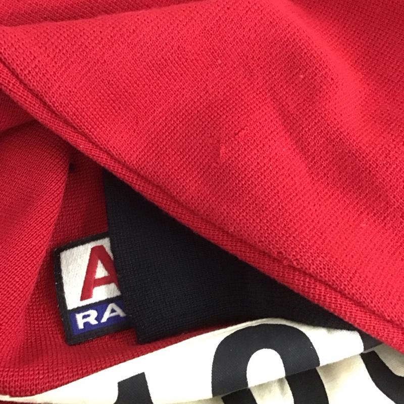 ポロバイラルフローレン Polo by RALPH LAUREN ニット、セーター 長袖 90s 1992年 Alpline L 無地 黒 / ブラック / X 赤 / レッド / メンズ USED 古着 中古 10106249