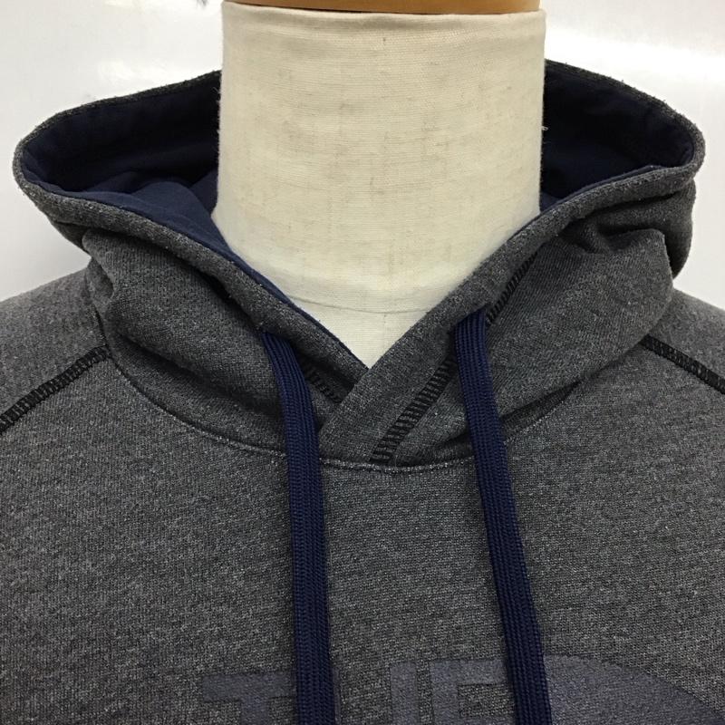 ザノースフェイス THE NORTH FACE パーカー 長袖 nt61696 トレッキングウェア 長袖パーカー プルオーバー L ロゴ、文字 灰 / グレー / メンズ USED 古着 中古 10120049