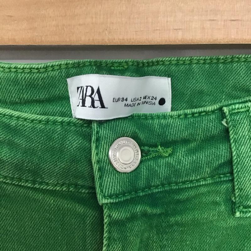 ザラ ZARA パンツ デニム、ジーンズ 8246 245 500 フレアパンツ カラーパンツ 無地 緑 / グリーン / レディース USED 古着 中古 10139158