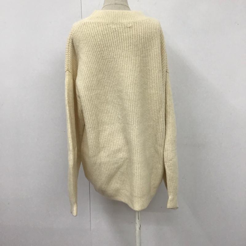 マウジー MOUSSY ニット、セーター 長袖 010CSF70-0440 MIDDLE NECK KNIT TUNIC チュニック FREE 無地 オフホワイト / オフホワイト / レディース USED 古着 中古 10107494