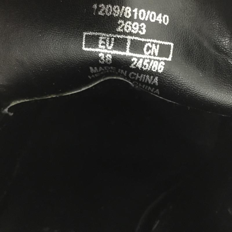 ザラ ZARA ローファー ローファー 1209 810 040 ヒール スクエアトゥ EU38 無地 黒 / ブラック / レディース USED 古着 中古 10138336