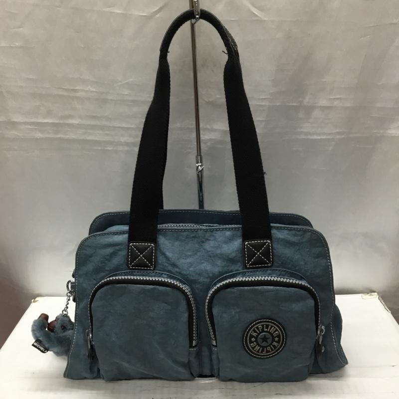 キプリング kipling トートバッグ トートバッグ ゴリラ ロゴ、文字 青 / ブルー / X 黒 / ブラック / レディース USED 古着 中古 10118682