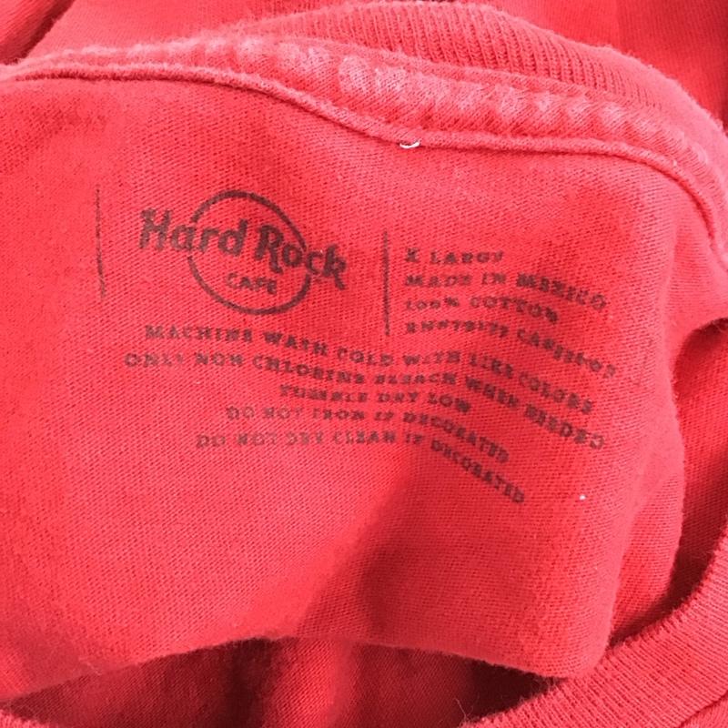 ハードロックカフェ HARD ROCK CAFE Tシャツ 半袖 半袖カットソー プリントTシャツ クルーネックカットソー 古着 XL プリント えんじ / ワインレッド /  メンズ USED 古着 中古 10112152