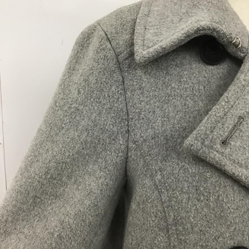 ナチュラルビューティーベーシック NATURAL BEAUTY BASIC コート ピーコート L 無地 灰 / グレー / レディース USED 古着 中古 10105716