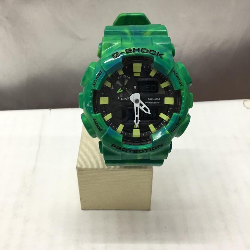 ジーショック G-SHOCK 腕時計 アナログ(クォーツ式) GAX-100MB デジタル マーブル ロゴ、文字 緑 / グリーン / メンズ USED 古着 中古 10113738