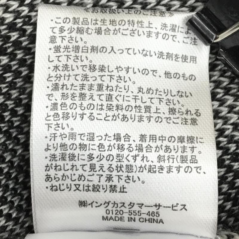 イング INGNI カーディガン 長袖 M 格子柄 白 / ホワイト / X 青 / ブルー / レディース USED 古着 中古 10144409