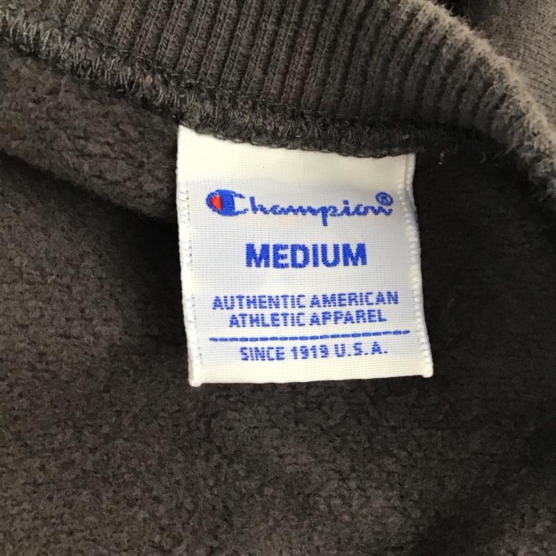 チャンピオン Champion トレーナー 長袖 C3-C024 スウェット 裏起毛 M ワンポイント チャコールグレー / チャコールグレー /  メンズ USED 古着 中古 10120203