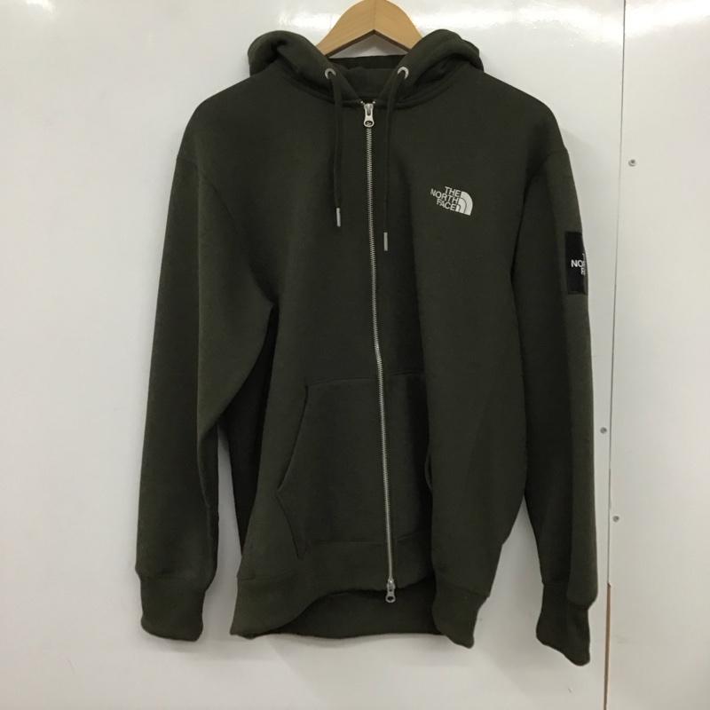ザノースフェイス THE NORTH FACE パーカー 長袖 nt62232 スクエアロゴフルジップパーカー スウェットパーカー M ロゴ、文字 カーキ / カーキ / メンズ USED 古着 中古 10132268