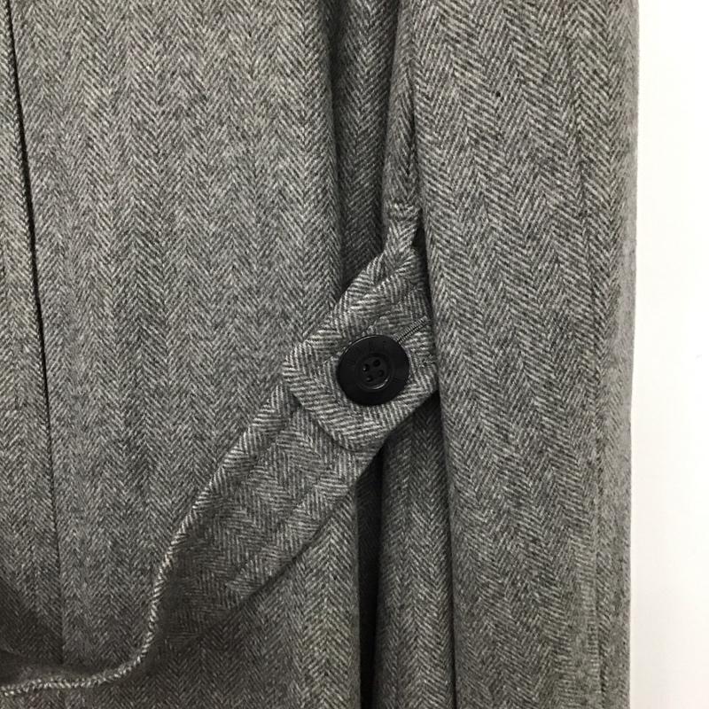ダックス DAKS コート コート一般 ファー付き ロング丈 42 無地 灰 / グレー / レディース USED 古着 中古 10133755