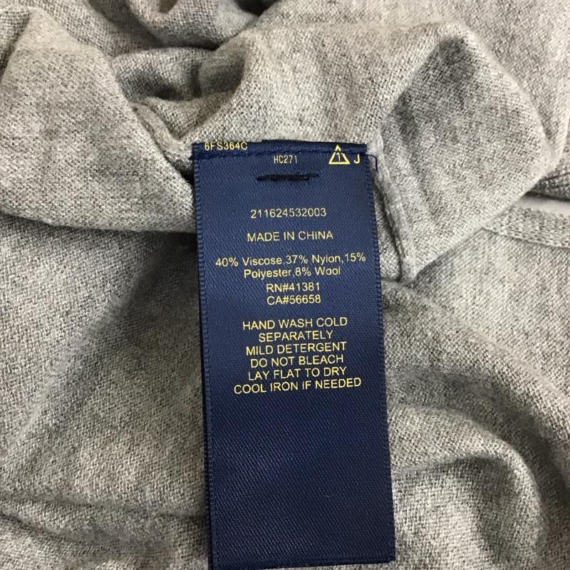 ポロラルフローレン POLO RALPH LAUREN ニット、セーター 長袖 長袖ニットカットソー ニット セーター Vネックニット XS 無地 灰 / グレー / レディース USED 古着 中古 10115988